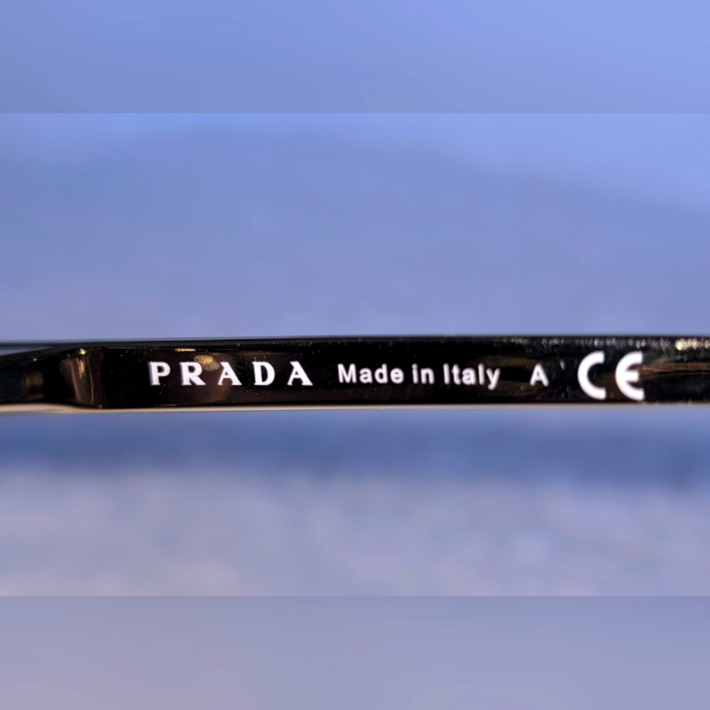 Prada - Prada Cinéma - Striped Papaya Round Women's Sunglass SPR 50T - Picture 6 of 8